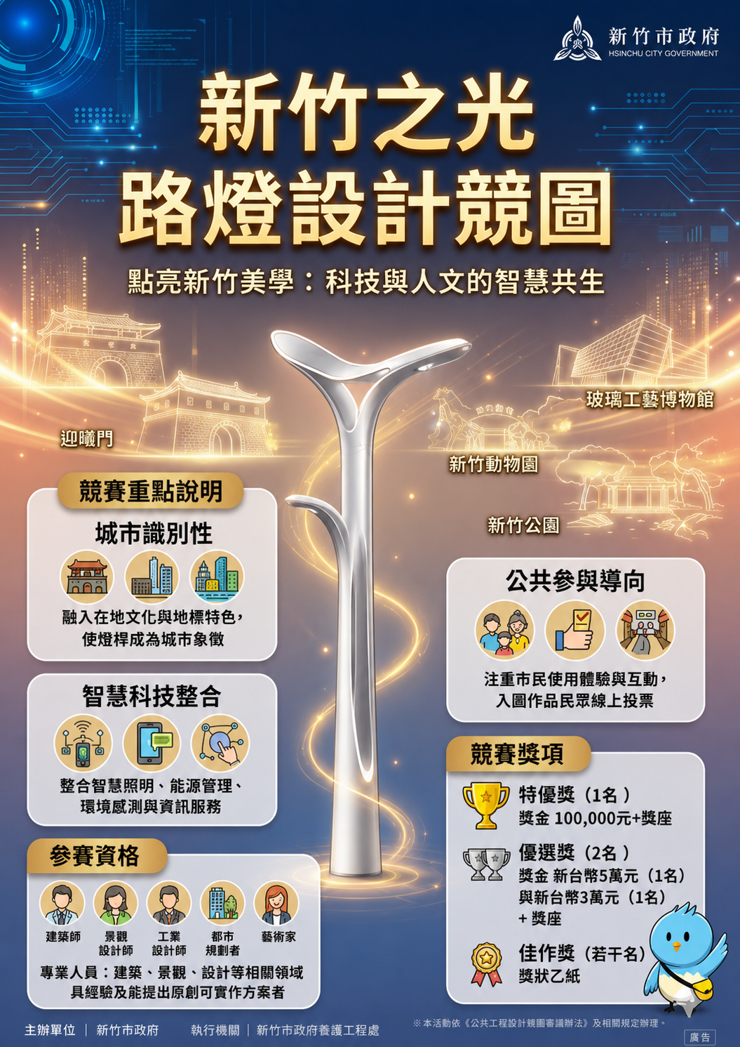 新竹之光點亮新竹美學－特色智慧燈桿美學設計競圖