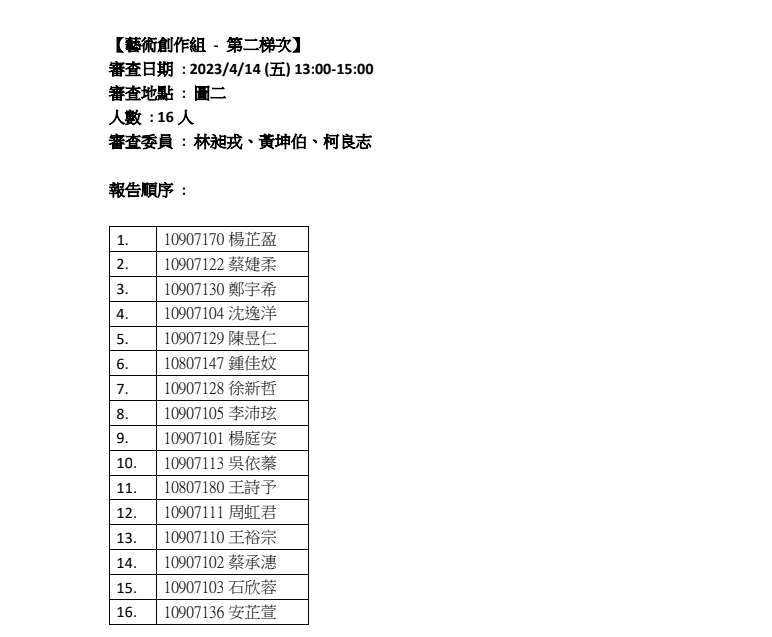 113 級畢籌會初審日期與報告順序02