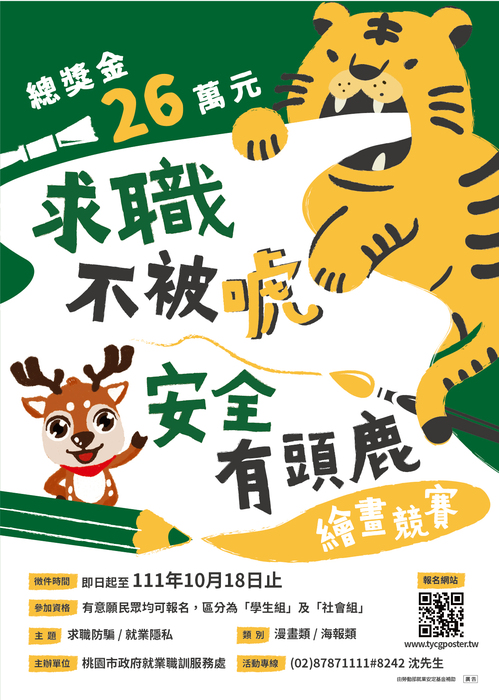 【比賽徵件】桃園市政府繪畫競賽總獎26萬元(活動延長)圖片
