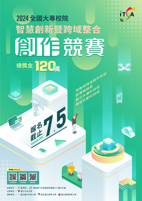 【比賽徵件】2024全國大專校院智慧創新暨跨域整合創作競賽圖片