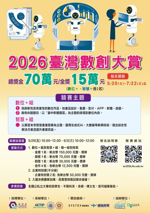 2026臺灣數創大賞競賽